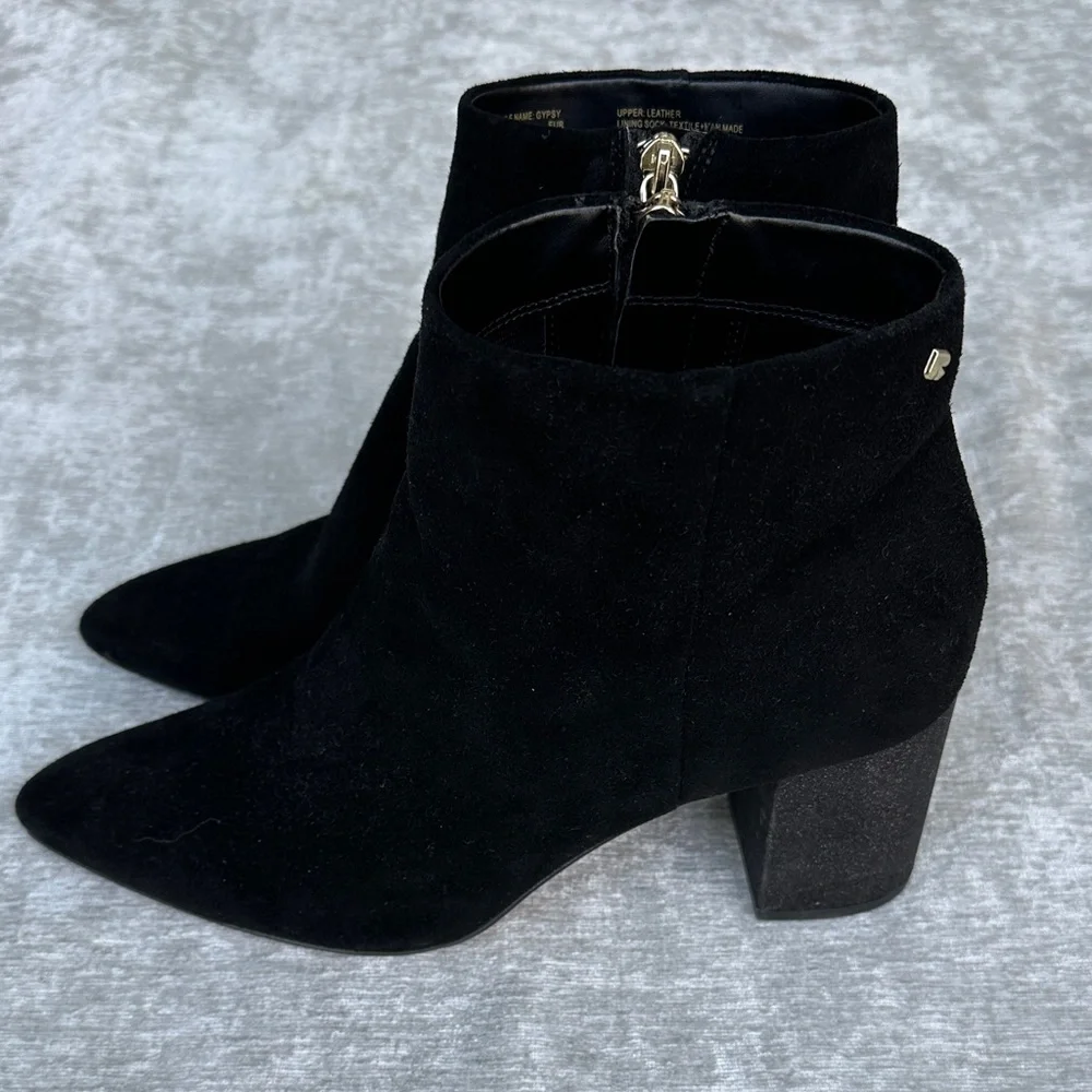 Kate Spade Glitter Block Heel Black Ankle Booties (10)